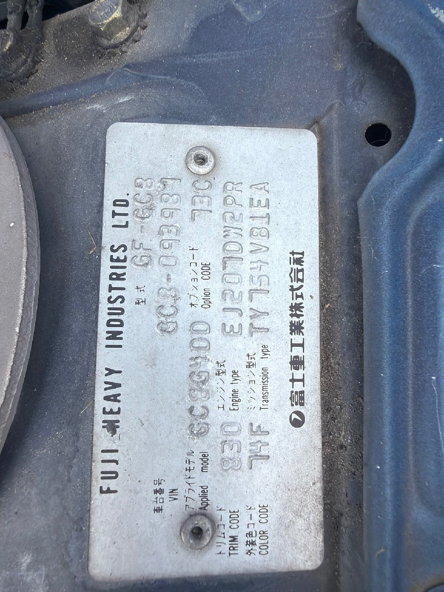 2000 Subaru Impreza WRX RA STI Version VI Limited